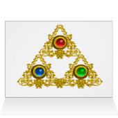 MAGIQUE ELFIC TALISMAN /GOLD TRIANGLE AVEC GEMSTON (Intérieur Horizontal (Haut))