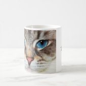Magique Face de chat | yeux bleus | mug de transformation  (Centre)