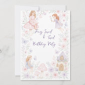 Magique Fairy Garden Invitation d'anniversaire (Dos)