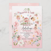 Magique Fairy Garden Invitations d'anniversaire (Devant / Derrière)