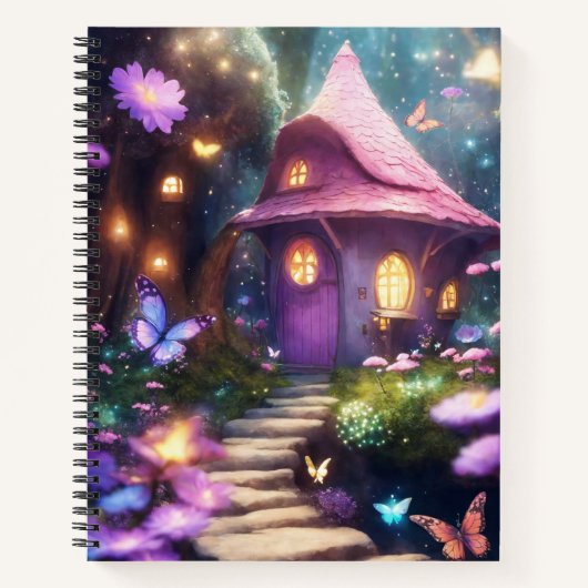 Magique Fairy House Carnet rose (Devant)
