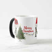 Magique Festive Joyeux Noël couleur Morpher Mug (Devant gauche)