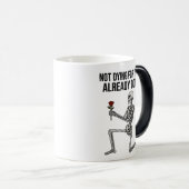 Magique Funny Dark Humor Skeleton with Rose Mug (Devant droit)