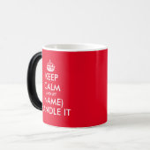 Magique Funny Keep Calm changement de couleur de la mug (Devant gauche)