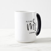 Magique "Futur Mme" Chic Fiançailles personnalisé Mug (Devant droit)