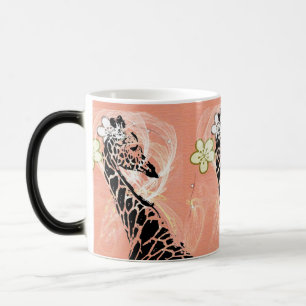 Magique Giraffe II à fleurs orange ~ Mug à morpher
