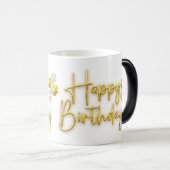 Magique Golden Happy Birthday Mug (Devant droit)