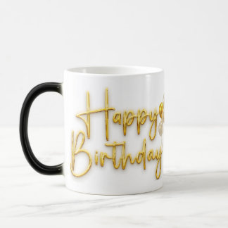 Magique Golden Happy Birthday Mug
