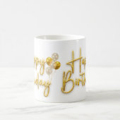 Magique Golden Happy Birthday Mug (Centre)