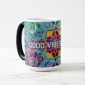 Magique Good Vibes Only modern mosaic pattern ceramic mug (Devant gauche)