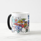 Magique Gratitude Drôle Cartoon Monster Morpher Mug (Devant gauche)
