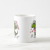 Magique Grumpy Dino Mug - "Je suis allergique au matin" (Centre)