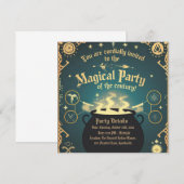 Magique Halloween Party Invitation Cauldron Design (Devant / Derrière)