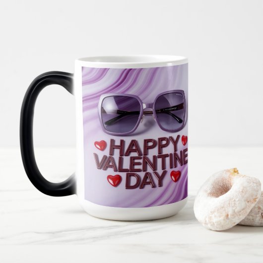 Magique Happy Valentine Day Morphing Mug  (Avec donut)
