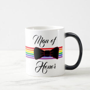 Magique Homme d'honneur Burgundy Bow Cravate café Mug