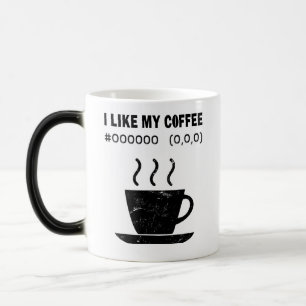 Magique I Like My Coffee Black Funny Programme Coder Mug