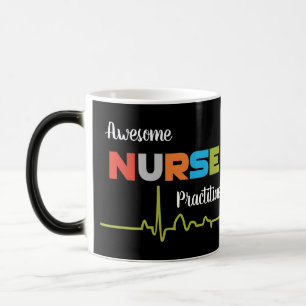 Magique Infirmière Praticien Awesome Fun Lettres Mug Noir