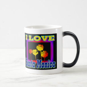 Magique J'AIME les palmiers de Santa Monica dans le mug en