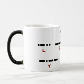 Magique Je T'Aime Morse Code Morphing Mug (Gauche)