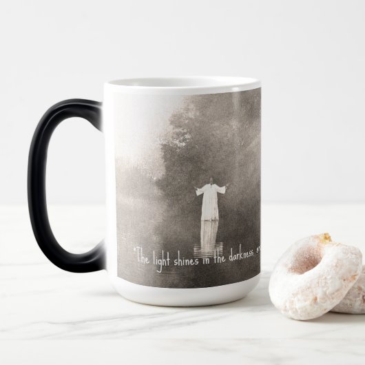 Magique JOHN 1:5 Morphing Mug (Avec donut)