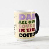 Magique jour spécial Papa café sepia mug (Devant droit)