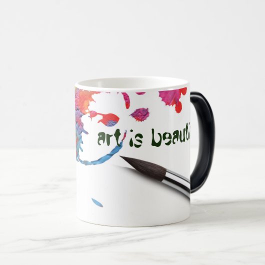 Magique "l'art est beau" Morpher Mug (Devant droit)