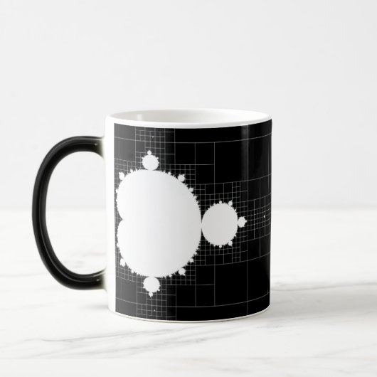 Magique Le fameux Mandelbrot mis blanc sur la Mug de café (Gauche)