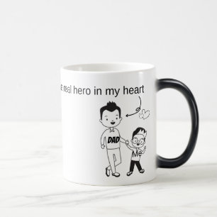 Magique Le vrai héros dans mon coeur l Fête des pères Mug