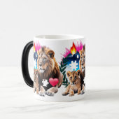 Magique Lion Cub Emotional Elements Color Morphing Mug (Devant gauche)