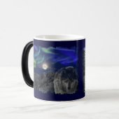 Magique Loup gris, Ravens & Aurora & Totem Wildlife Mug (Devant gauche)