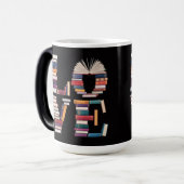 Magique Love Books Black Morphing Mug (Devant gauche)