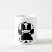 Magique Mignonne Mug de chien noir et blanc (Centre)