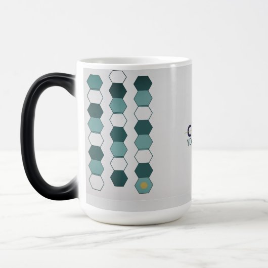 Magique Modern Geometric Hexagon Pattern Mug (Gauche)