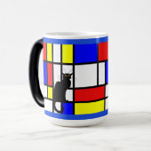 Magique Mondrian - Composition II - Mug Art Morphing Coule (Devant gauche)