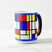 Magique Mondrian - Composition II - Mug Art Morphing Coule (Devant droit)
