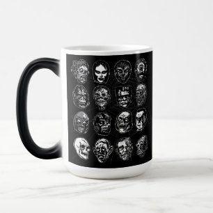 Magique Monster Masques Retro Horror Mug - Halloween Vinta