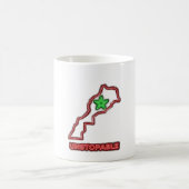 Magique Morocco Map Neon Unstoppable Ceramic Coffee Mug (Centre)