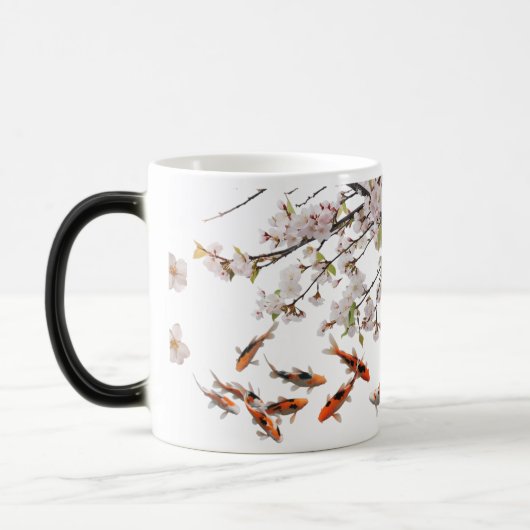 Magique Morpher Mug - Cherry Blossom & Koi Fish Art Design (Gauche)