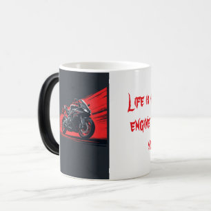 Magique Moteur bruyant, Moto Coeur sans peur Mug