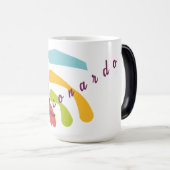 Magique Mug à café Monogram sur mesure avec design floral (Devant droit)
