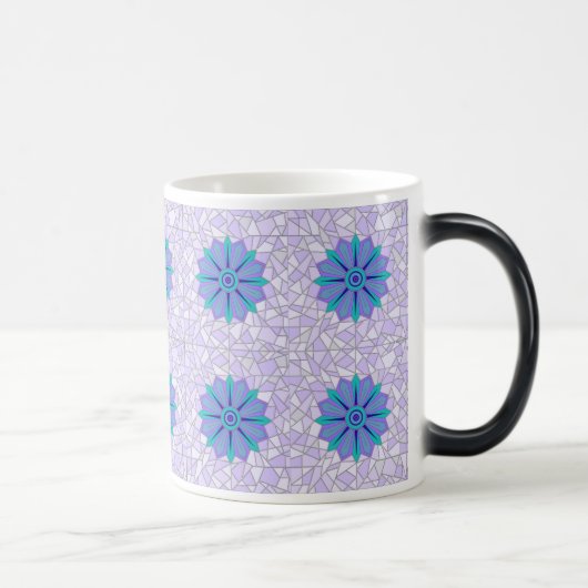 MAGIQUE MUG AVEC COOL BLUE FLOWART (Droite)