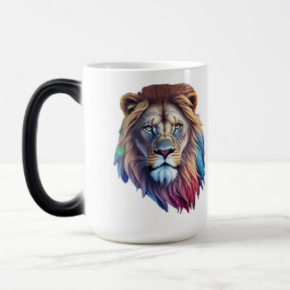 Magique Mug avec l'image d'un Lion "Téméraire et courageux