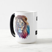 Magique Mug avec l'image d'un Lion "Téméraire et courageux (Devant gauche)