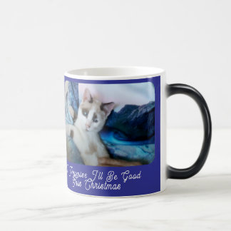 Magique Mug Changeant de Couleur Joyeux Meowlidays , Amour