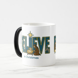 Magique Mug changement de couleur Nativité Croire