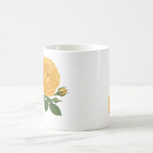 Magique Mug Classique — Série Florale à la rose jaune