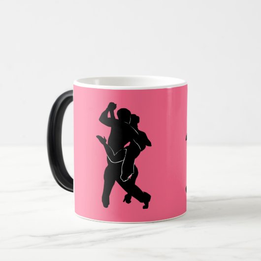 Magique Mug de café avec danseur de tango - Couleurs perso (Devant gauche)