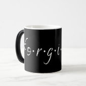 Magique Mug de café pardonné avec poignée noire (Devant gauche)