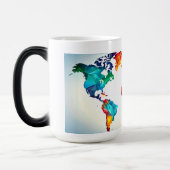 Magique Mug de carte du monde Abstrait (Gauche)