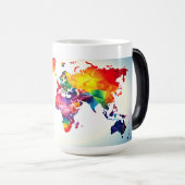 Magique Mug de carte du monde Abstrait (Devant droit)
